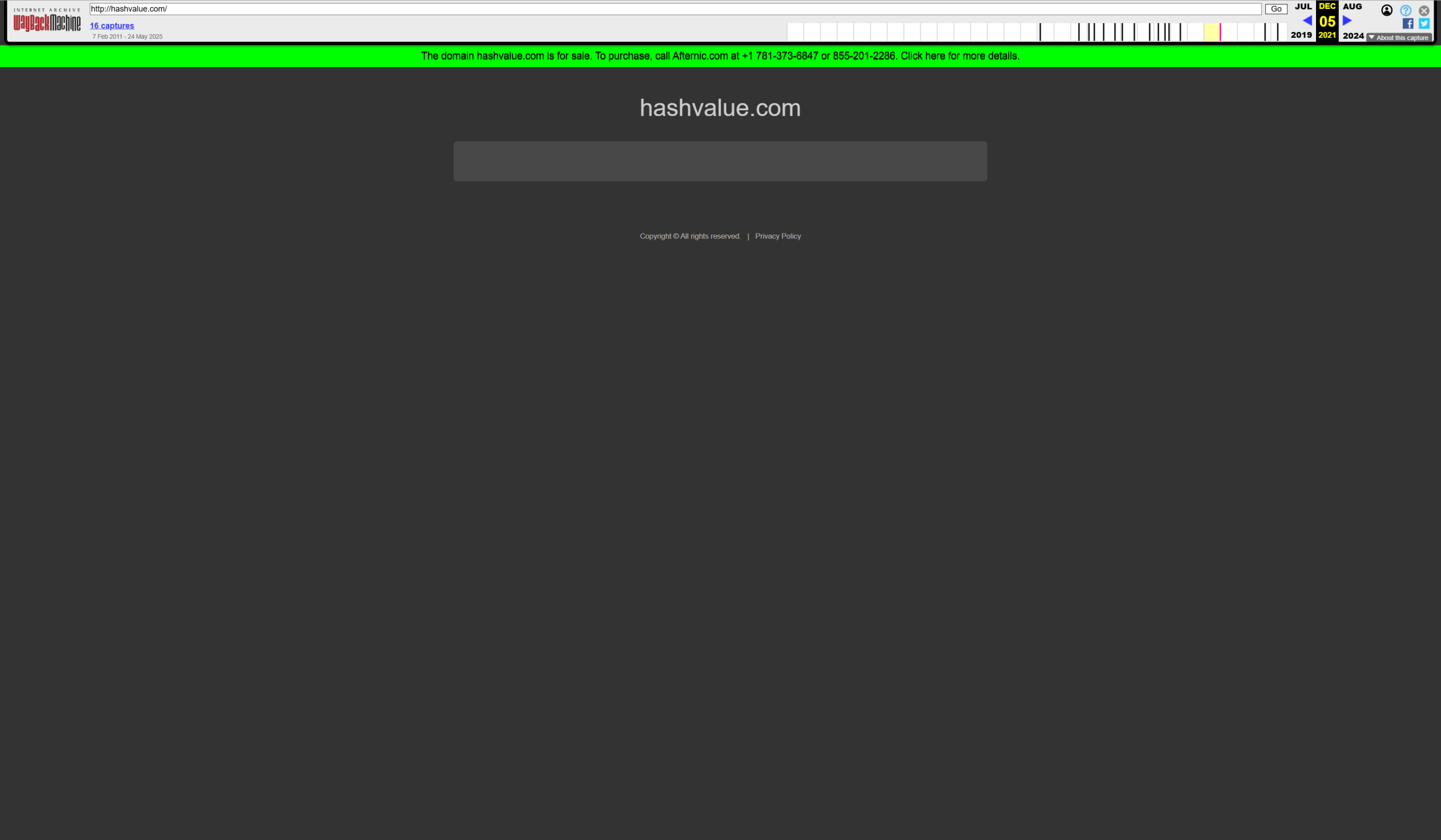 Hashvalue.com Web.archive.org 2021