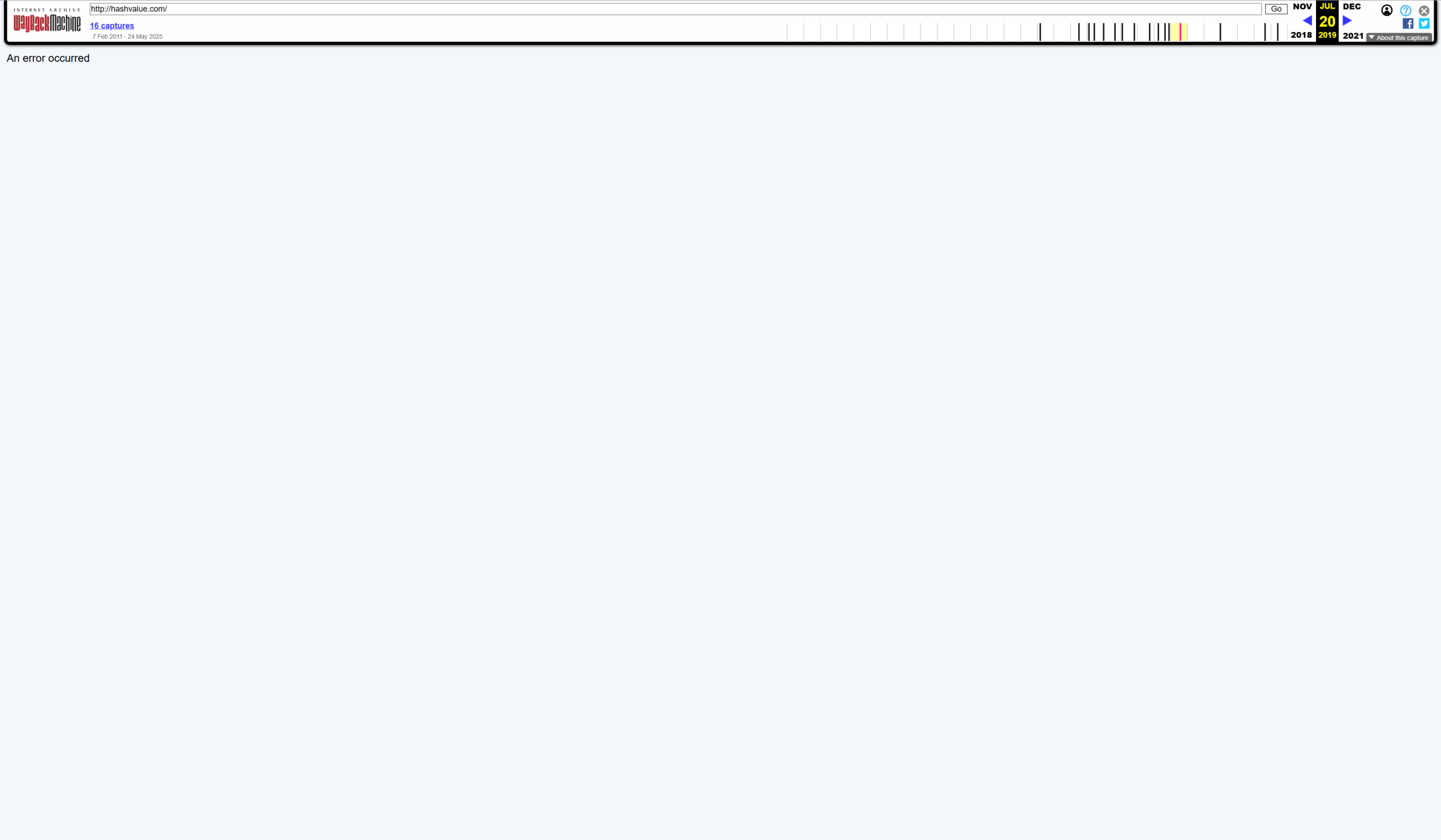 Hashvalue.com Web.archive.org 2019